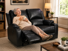 Recliner Sofa Motion Loveseat 2 Seater Leather