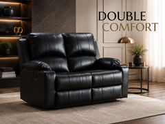 Recliner Sofa Motion Loveseat 2 Seater Leather