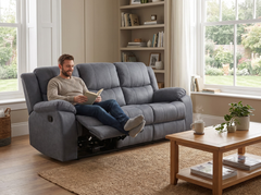 Manual 3 Seater Recliner Sofa