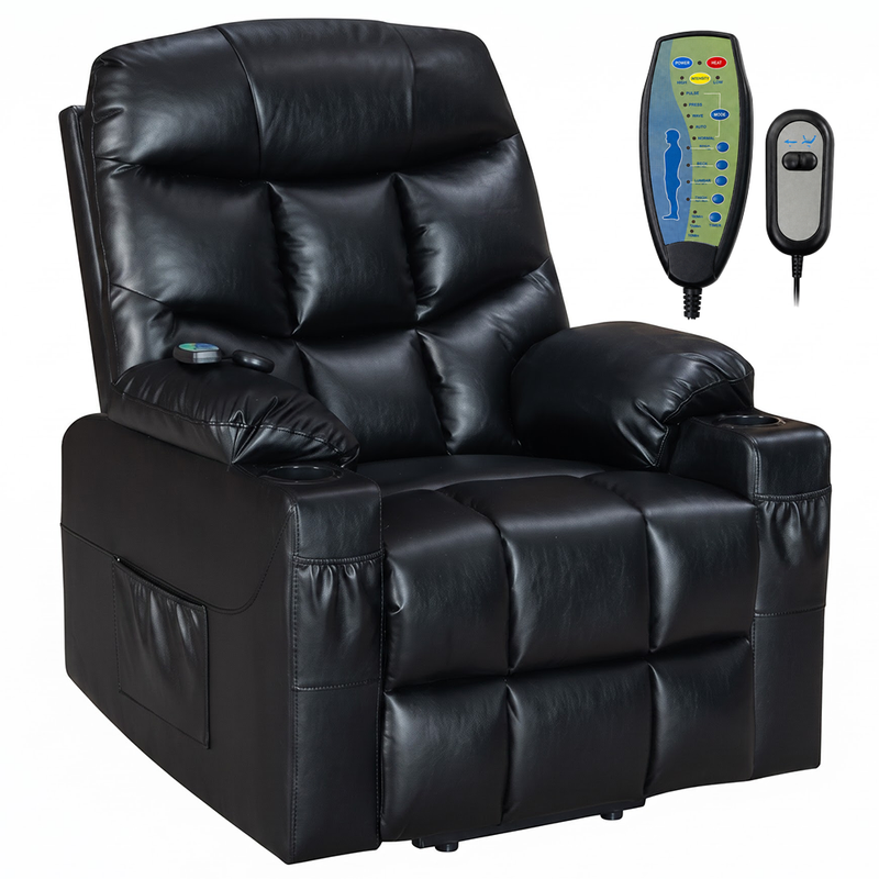 Recliner Chair with Massage Heat Electric Power Lift