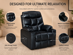 Recliner Chair with Massage Heat Electric Power Lift