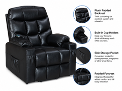 Recliner Chair with Massage Heat Electric Power Lift