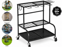 Garden Tool Organizer with Wheels