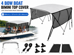 4 Bow Boat Bimini Top 2.1-2.2M