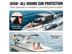 4 Bow Boat Bimini Top 2.1-2.2M