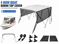 4 Bow Boat Bimini Top 2.1-2.2M