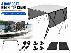 4 Bow Boat Bimini Top 2.0-2.1M