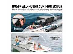 4 Bow Boat Bimini Top 2.0-2.1M