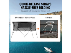 4 Bow Boat Bimini Top 2.0-2.1M