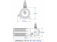 Pond Pump Filter with Fountain