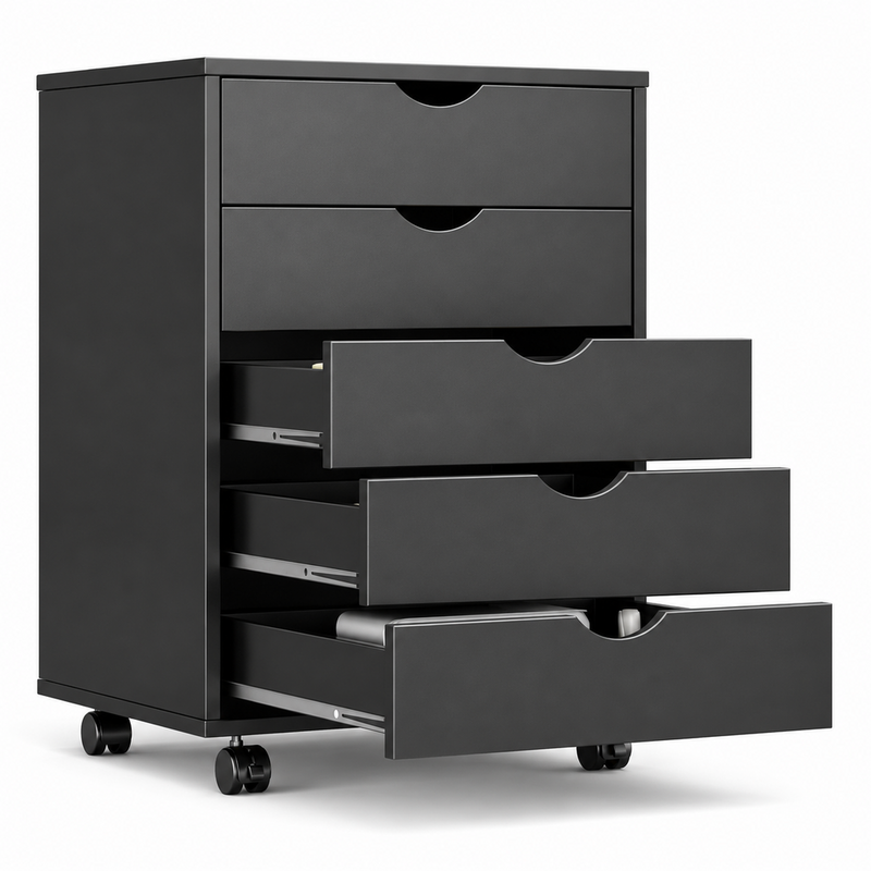 5 Drawer File Cabinet Mobile Printer Stand