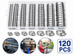 120PCS Hose Pipe Clamps Clips