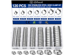 120PCS Hose Pipe Clamps Clips