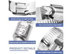 120PCS Hose Pipe Clamps Clips