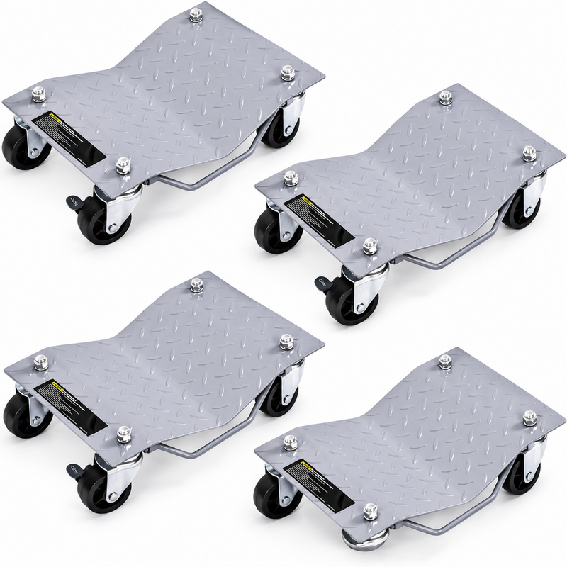 Tire Wheel Dolly 4 Pack Heavy Duty Vehicle Positioning Skates