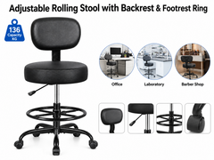 Salon Stool Adjustable Rolling Spa Stool