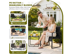 Outdoor Wicker Bistro Set