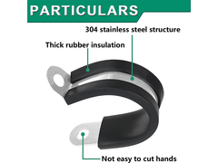 Rubber Hose Clamps 42PCS Stainless Steel P Clips Assortment Kit