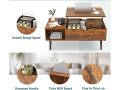 Coffee Table with Lift Top and Hidden Storage