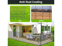 Metal Fence Panels 10 Pcs