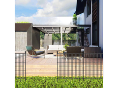 Metal Fence Panels 10 Pcs
