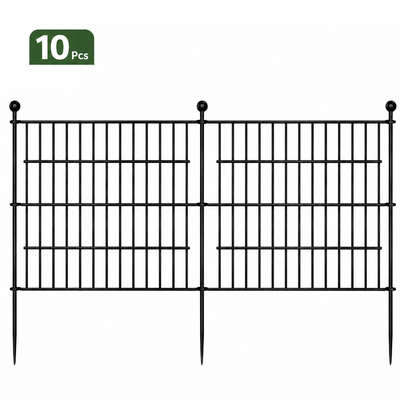 Metal Fence Panels 10 Pcs