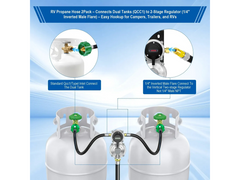 RV Propane Hose Dual Tank Connector