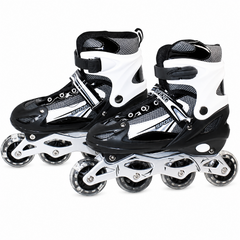 Kids Adjustable Inline Skates with Light Up Wheels Size 28-32