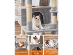 Cat Tree House Tower 173cm 168cm