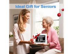 8" Dementia Calendar Clock Digital Alarm Clock