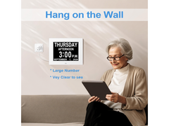 8" Dementia Calendar Clock Digital Alarm Clock