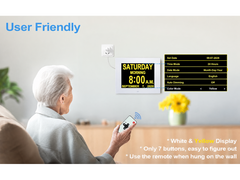 8" Dementia Calendar Clock Digital Alarm Clock
