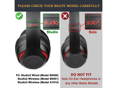 Replacement Ear Pads for Beats Studio 2 & 3 Headphones