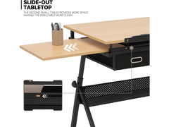 Adjustable Drafting table Drawing Craft Table with Stool