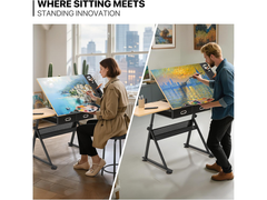 Adjustable Drafting table Drawing Craft Table with Stool