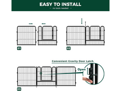 Dog Playpen Pet Playpen Fence 8 Panels