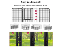 Dog Playpen Pet Play Pen 12 Panel 80*80cm