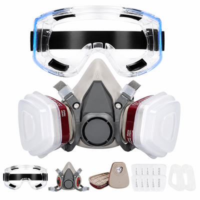 Respirator Mask With Safety Glasses