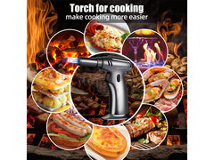 Butane Gas Blow Torch Adjustable Refillable Kitchen Torch