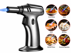Butane Gas Blow Torch Adjustable Refillable Kitchen Torch