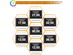 Digital Calendar Day Clock