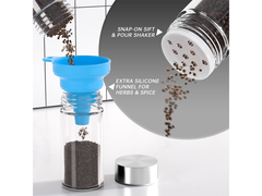 Spice Rack Stand Carousel Rotating Glass 16 Jars