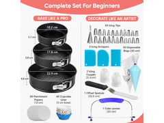 Round Cake Pan Set with Decorating Tools