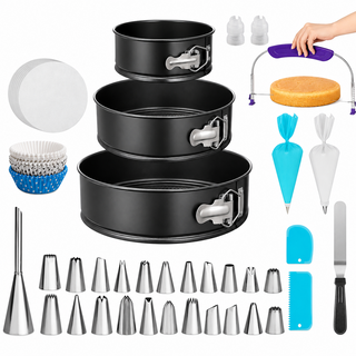 Round Cake Pan Set with Decorating Tools