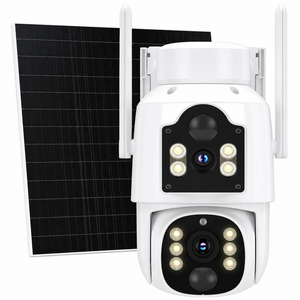 Solar Security Camera 4MP Dual Lens Wireless PTZ Outdoor Camera
