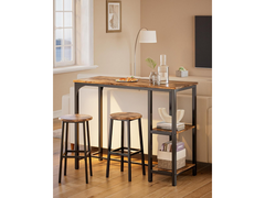 Bar Table and Stools Set Dining Desk Kitchen Chairs