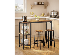 Bar Table and Stools Set Dining Desk Kitchen Chairs