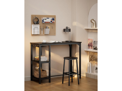 Bar Table and Stools Set Dining Desk Kitchen Chairs