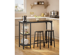 Bar Table and Stools Set Dining Desk Kitchen Chairs