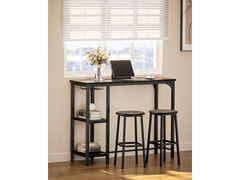 Bar Table and Stools Set Dining Desk Kitchen Chairs